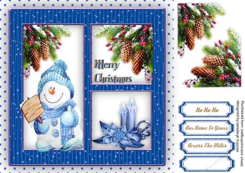 Lovely Blue  Triad Christmas Window 