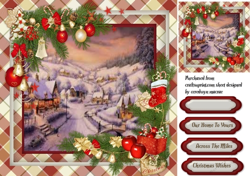 Beautiful  Tartan Christmas Scene 