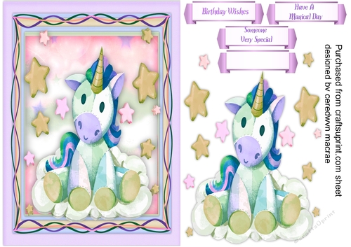 Lovely Starry Unicorn Lilac 5