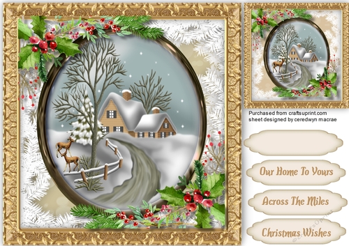 Beautiful Gold Christmas House 