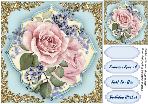 Pink Roses and Blue Bays Breath 