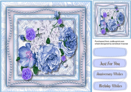 Blue Roses and Pearls