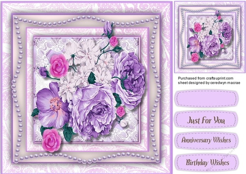 Lilac  Roses and Pearls