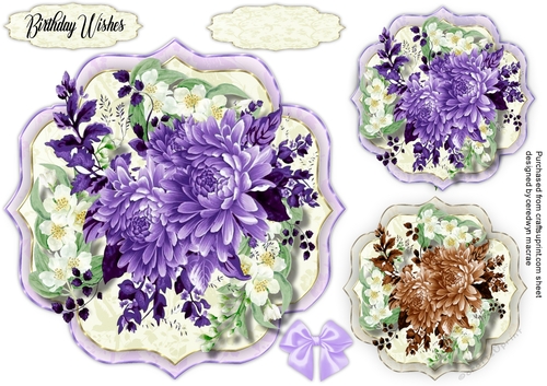 Beautiful Lilac Chrysanthamum  Topper 