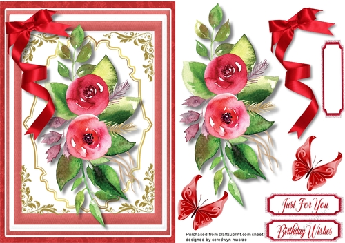 A5 , Water Coloured Roses