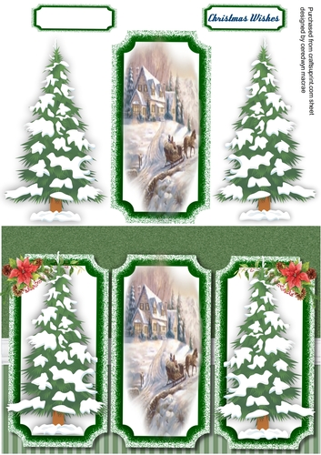 Christmas Sleigh Ride tag Card 