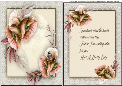 A5  Buff Anemomes With Verse