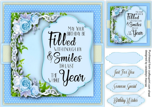 Beautiful Quote and Blue Lace Roses