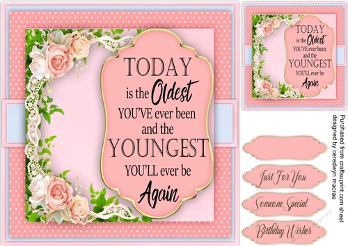 Beautiful Quote and Pink Lace Roses