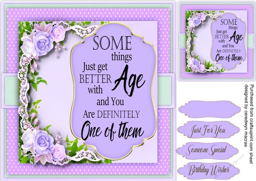 Beautiful Quote and Lilac Lace Roses