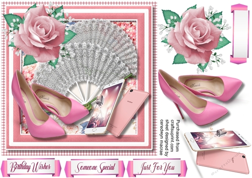 Beautiful Fan and Rose