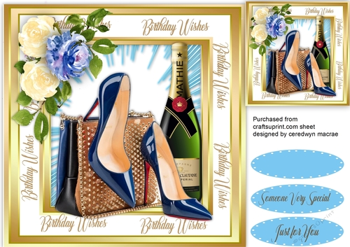 Handbag and Blue Shoes