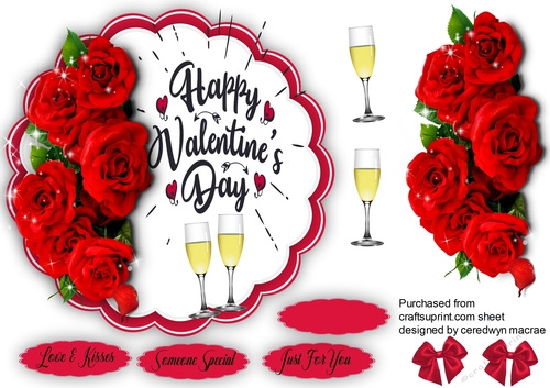 Scalloped Valentine  Wishes