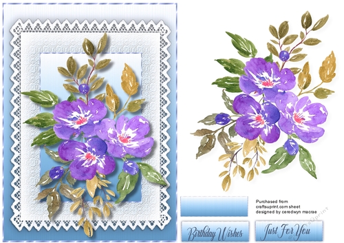 Beutiful Blue Fantasy Flower 