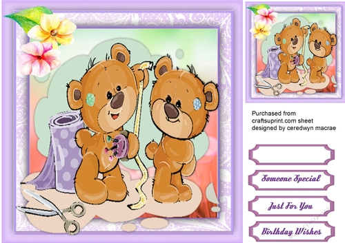 Crafty Sewing and Knitting Bears 1