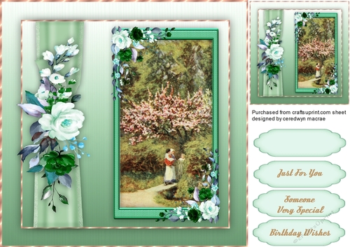 Beautiful Victorian Scene  and  Roses