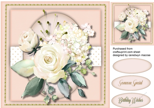  French Roses on a Gold Frame  