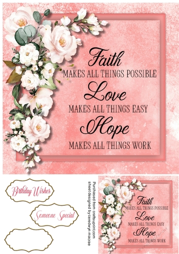 White Roses and Quote