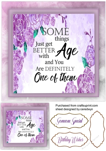 Birthday Quote , Better Aged 