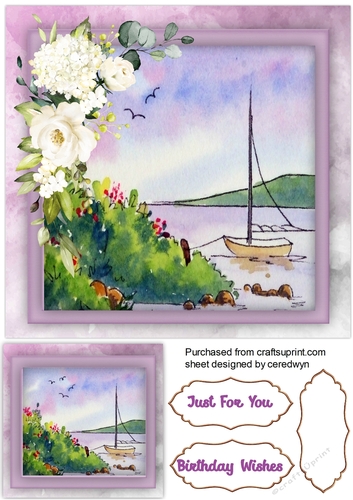 Beautiful Seascape and Roses 