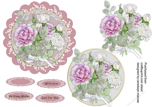 Spray of lilac Roses
