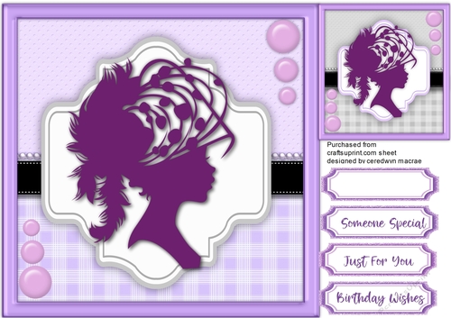 Beautiful Lilac Silhouette Lady 3
