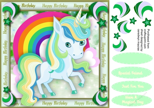 Happy Birthday , Unicorn Green
