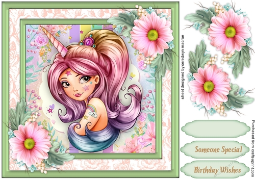 Beautifu Unicorn  Girl