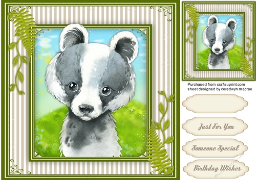 Beautiful Water coloured Badger