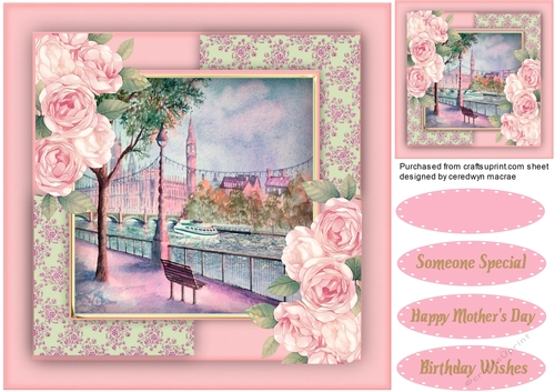 Big Ben and Pink Roses 