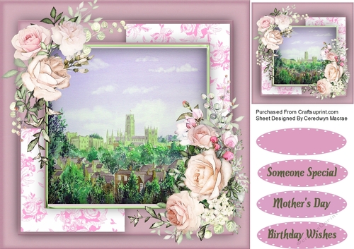 Durham Cathedral and roses