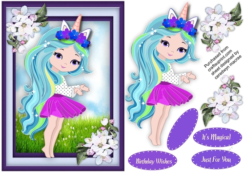 Beautiful Mavue Unicorn Girl