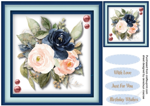 Beautiful Navy and Blush Roses