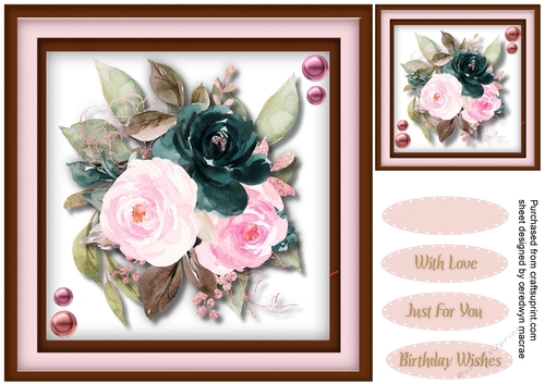 Beautiful Navy and Pink Roses
