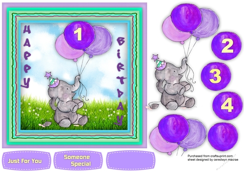 Ellies Birthday Balloons , Lilac