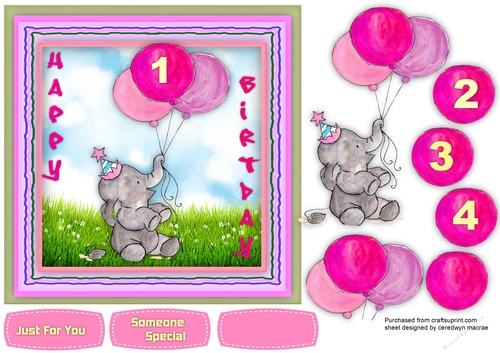 Ellies Birthday Balloons , Pink