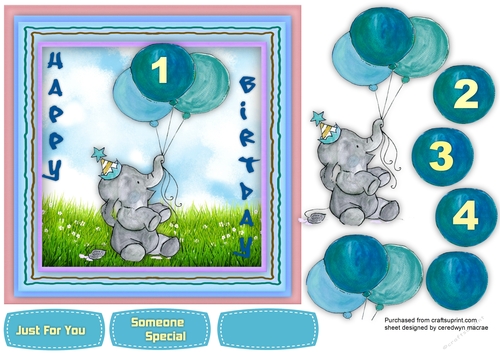 Ellies Birthday Balloons , Blue