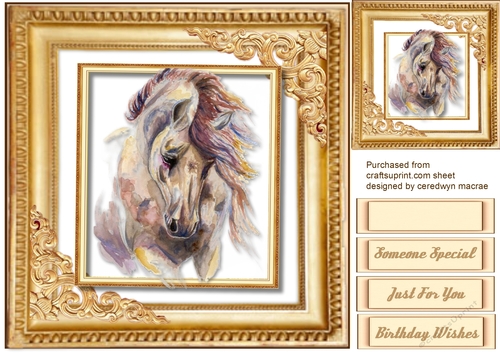 Beautiful Water Coloured Horse 