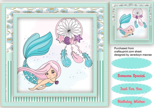 Beautiful Mermaid with Pink Hair