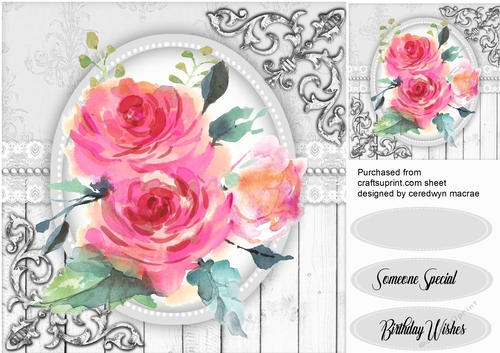 Tuttie Fruttie  Roses and Corner Scrolls 