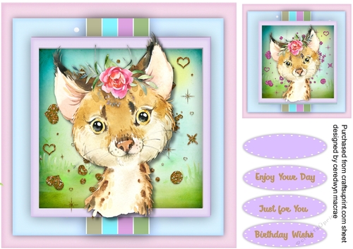 Beautiful Bobcat and Roses 