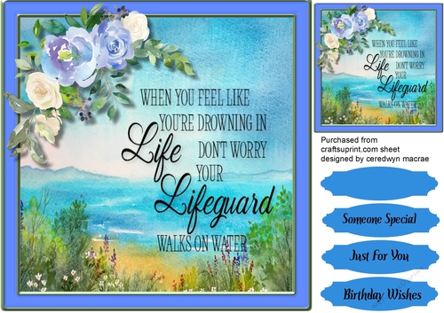 Blue Seas and Flowers 1