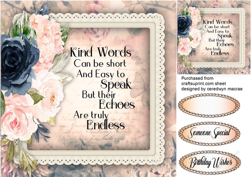 Kind Words and Pink Roses 