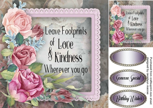 Footprints and Pink Roses