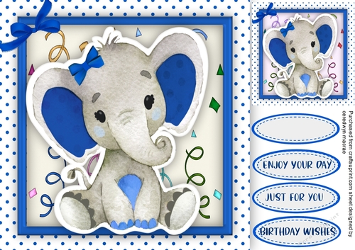 Happy Birthday Ellie , Blue 