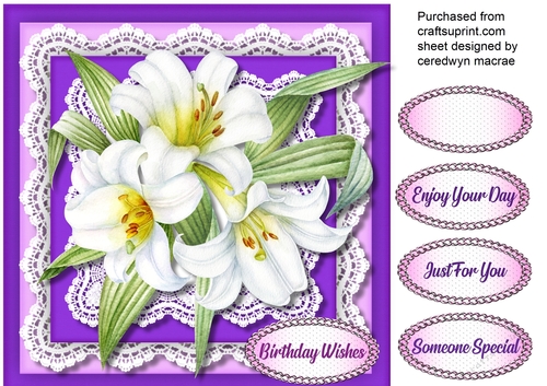 Beautiful White Lillys and Lace 2