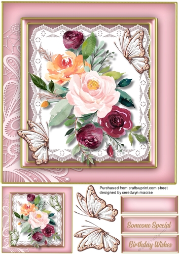plum   Roses and French Lace 
