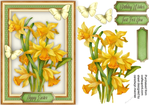 Daffodils and Butterflies 