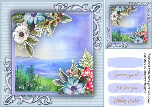 Sea View and Flowers 