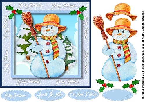 Snowman With His Broom